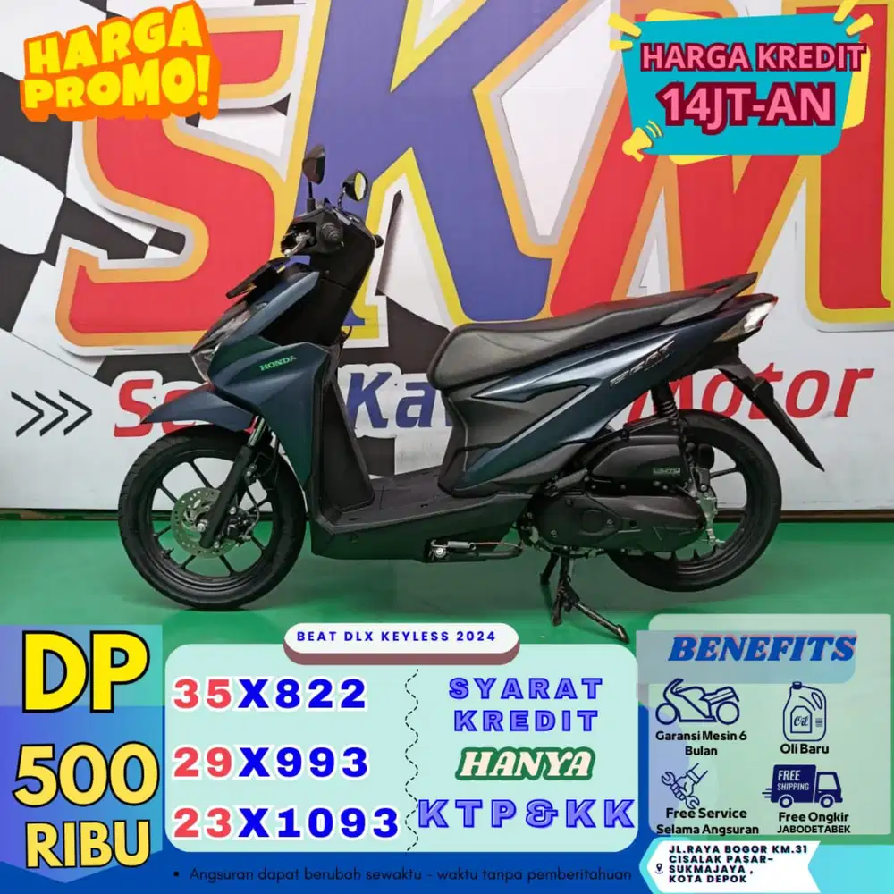 PROMO DP 500K Honda beat deluxe smartkey 2024 cash/credit