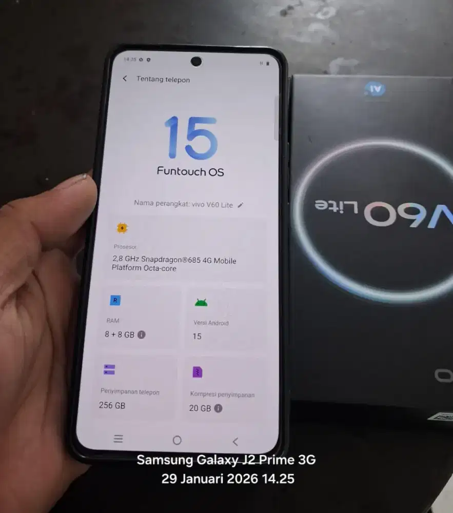 Vivo V60 lite 4g 8/256 Fullset Muluss Nominuss