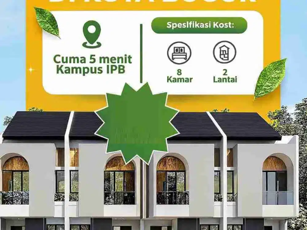 [HOT] Dijual Kosan Rukost Murah 8 Kamar Dekat Kampus IPB Vokasi Bogor Utara Kota Bogor