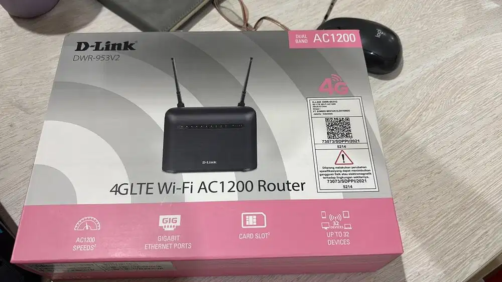 Router Dlink speed ac1200 bisa all operator simcard