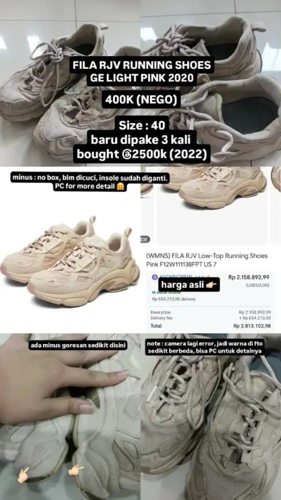 FILA RJV LIGHT PINK 2020