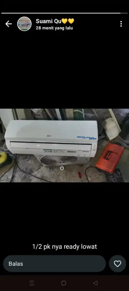 AC LG 1/2pk plus pasang/Terima dingin