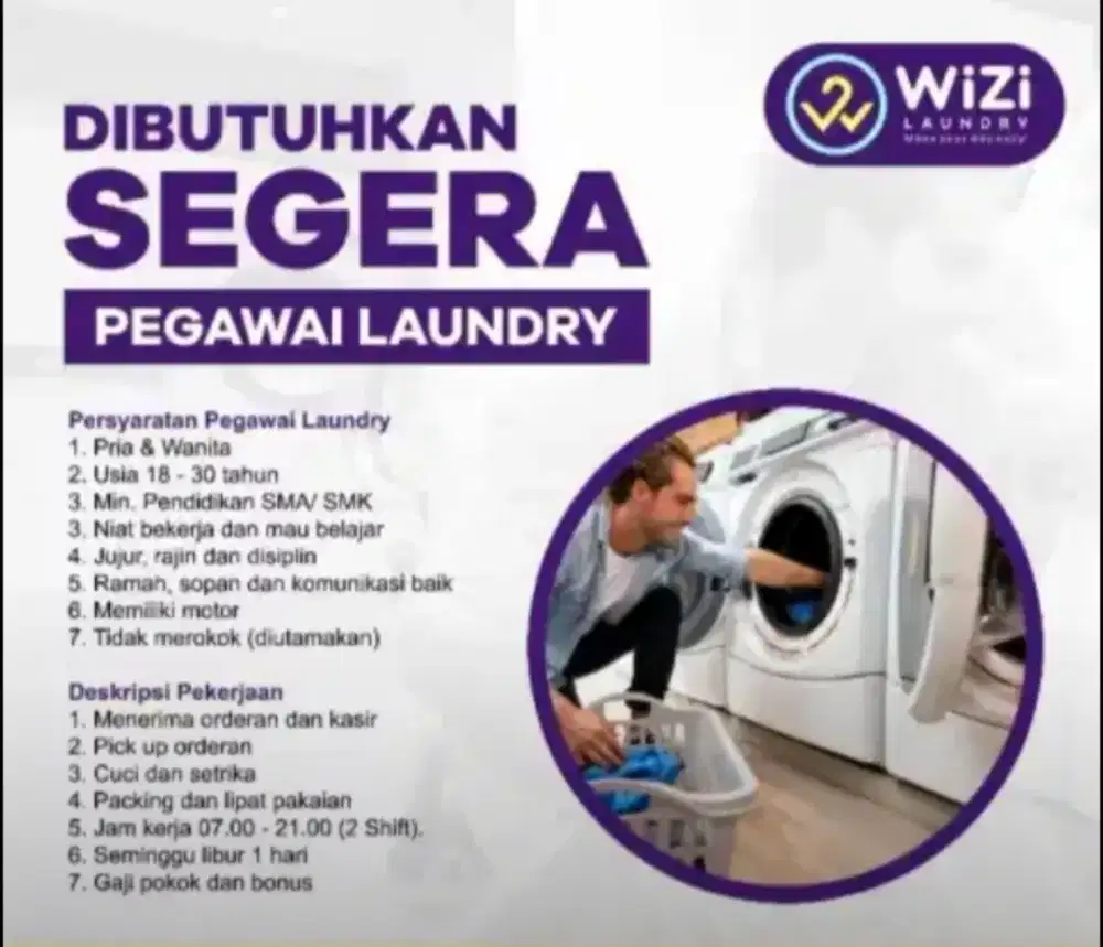 Lowongan Kerja Laundry Bekasi