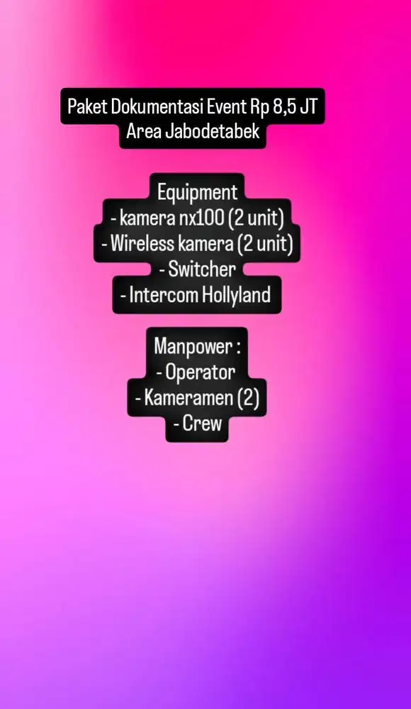 Jasa dokumentasi event