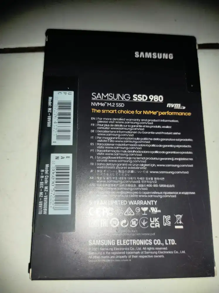 NEW SSD NVME 500 GB ORI