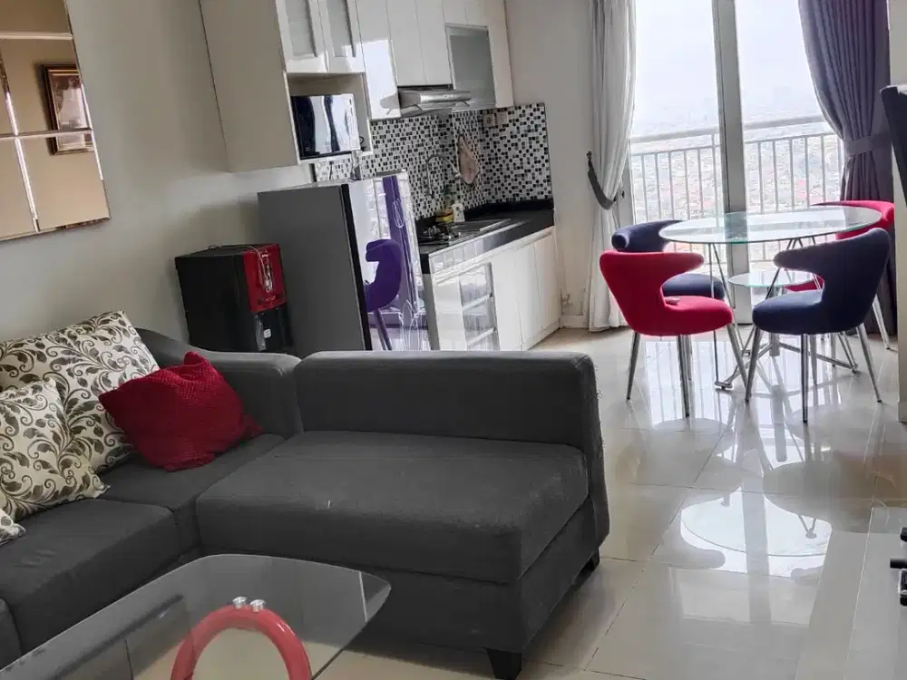 2br furnish apartemen metro park resident ,jakarta barat