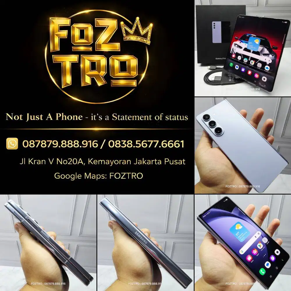 Samsung Galaxy Z Fold 5 12/1TB Icy Blue Fullset Resmi No Minus