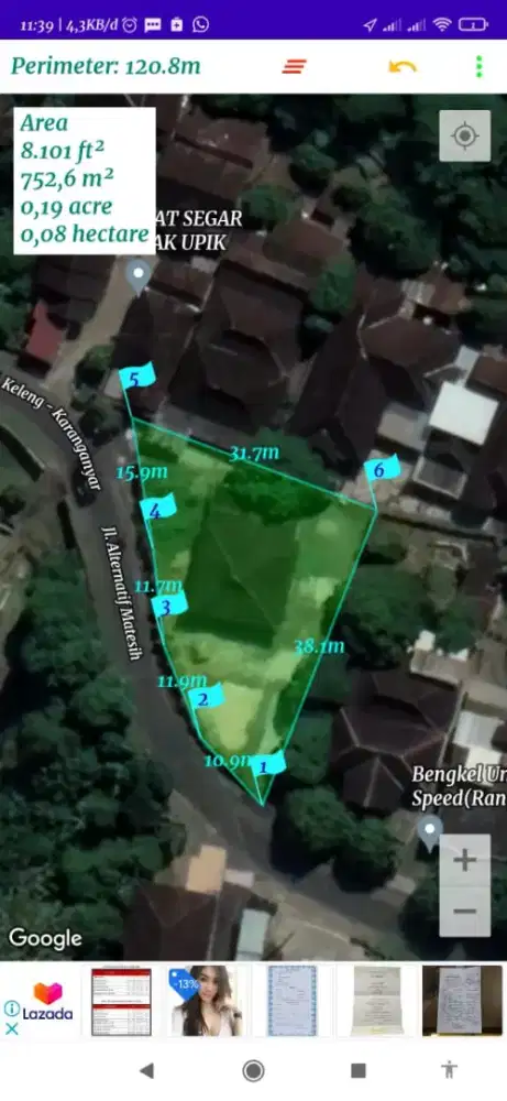 Tanah Dijual Murah (Nego) BU