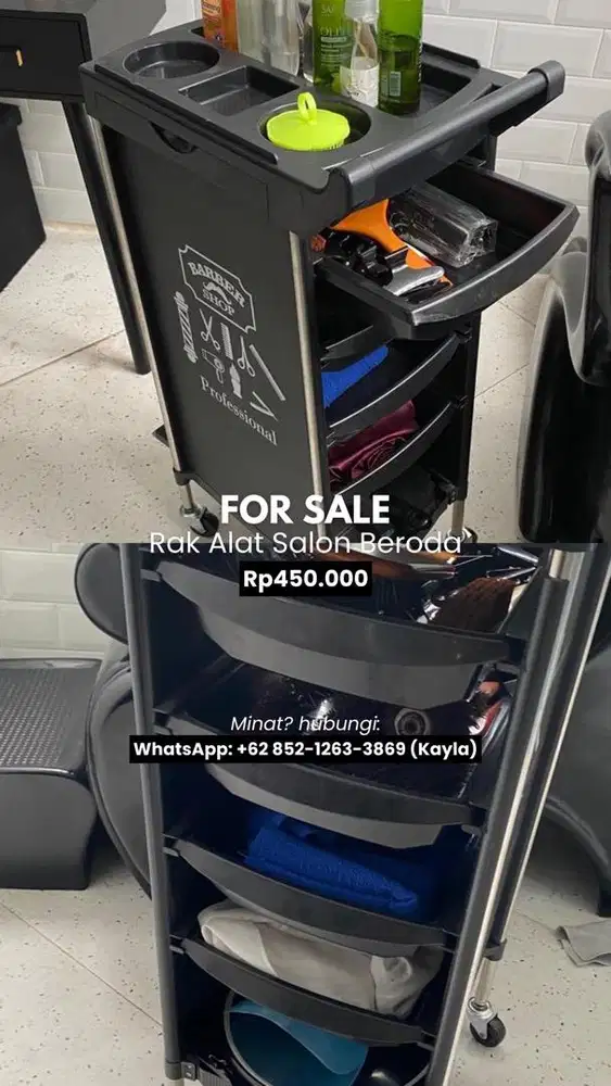 RAK / KONTAINER ALAT SALON BERODA