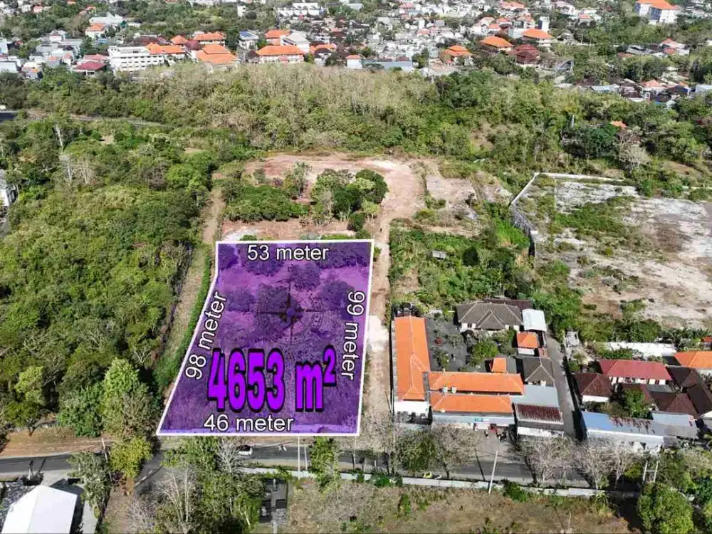 Tanah Murah 4.653m² Akses Jalan Besar Jimbaran