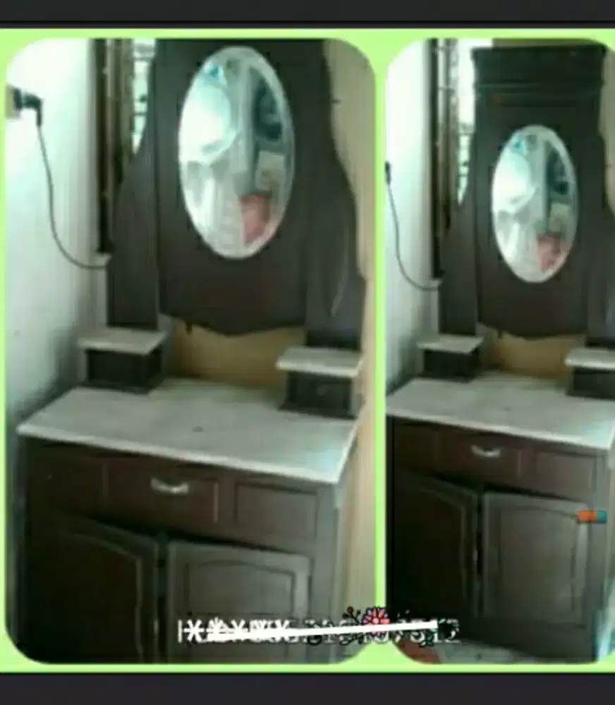 Meja Rias plus Lemari laci Marmer kuno