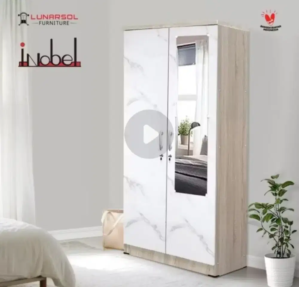 Lemari Marmer Minimalis 2 Pintu