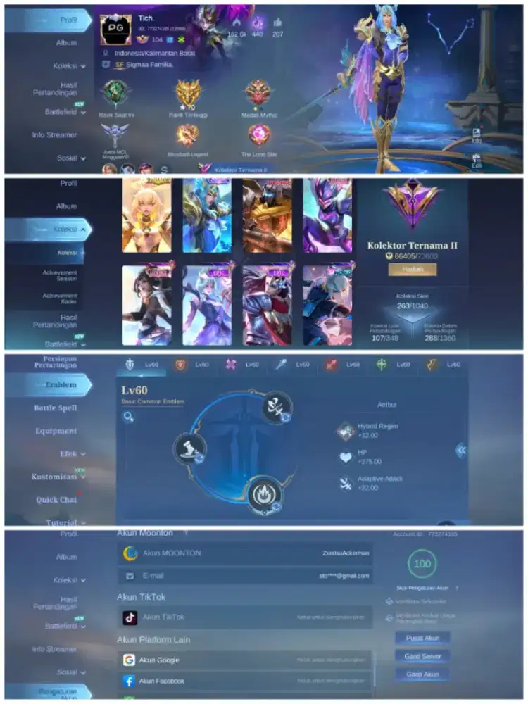 jual akun ML BB di jamin 100%aman