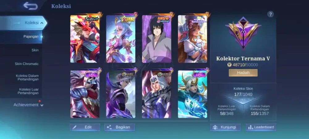 jual akun ML BB di jamin 100%terpecayah