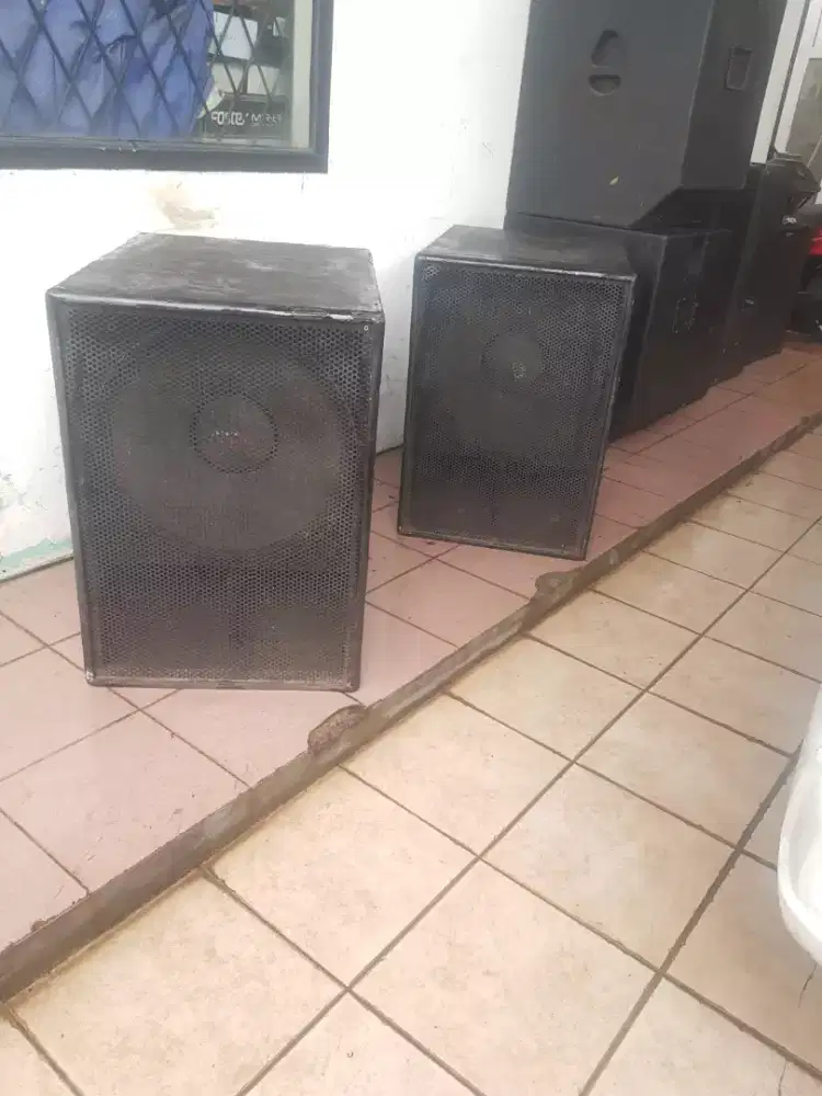 2 unit speaker 18 inch acr premier dan ads zombie lengkap box