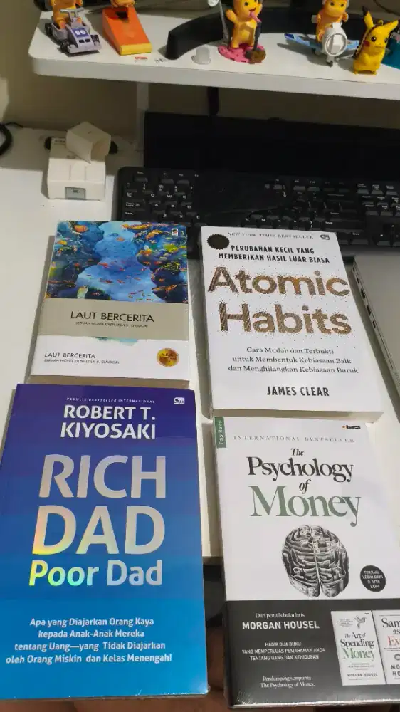 Rich Dad Poor Dad, Atomic Habits, Psychology of Money, Laut Bercerita