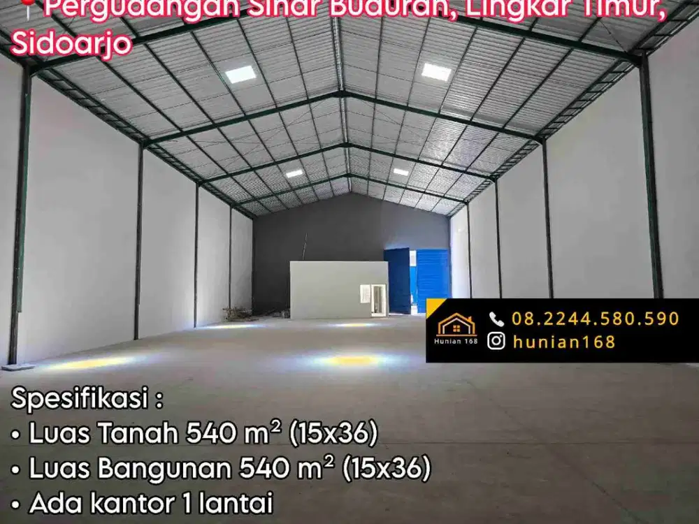 Gudang Pergudangan Safe n Lock Lingkar Timur CIP Sirie Sinar Buduran Sidoarjo Pabrik Tanah