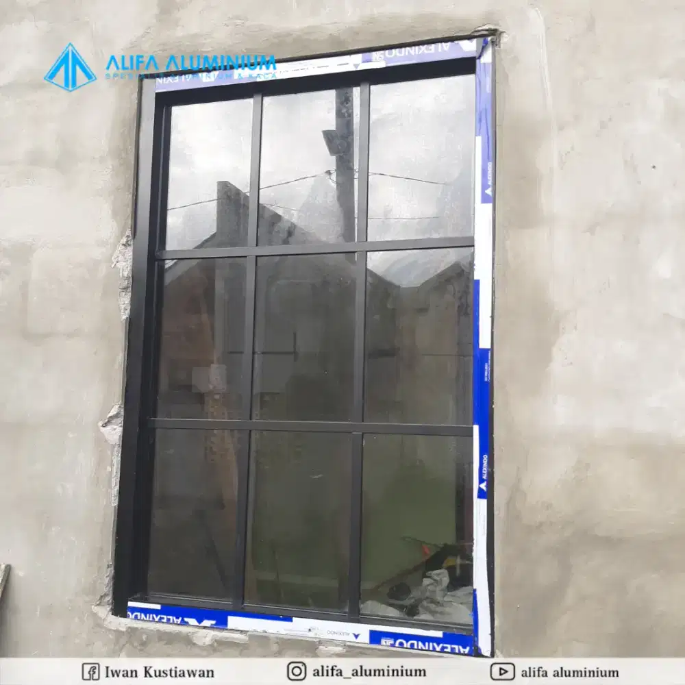 Kusen Aluminium Hitam Minimalis | Custom Rapi & Kuat