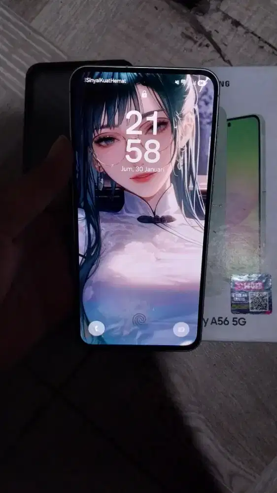 Samsung A56 5G 8+8/256 fullset mulus sampe nota garansi on