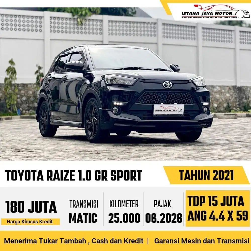 KM 25RB Toyota Raize GR Sport AT 2021 Hitam