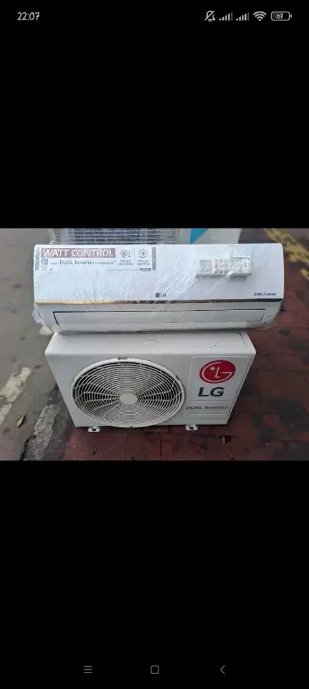 AC LG dual Inverter 1pk watt bs diatur!!! Free pasangg