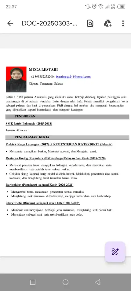 Mencari pekerjaan apapun