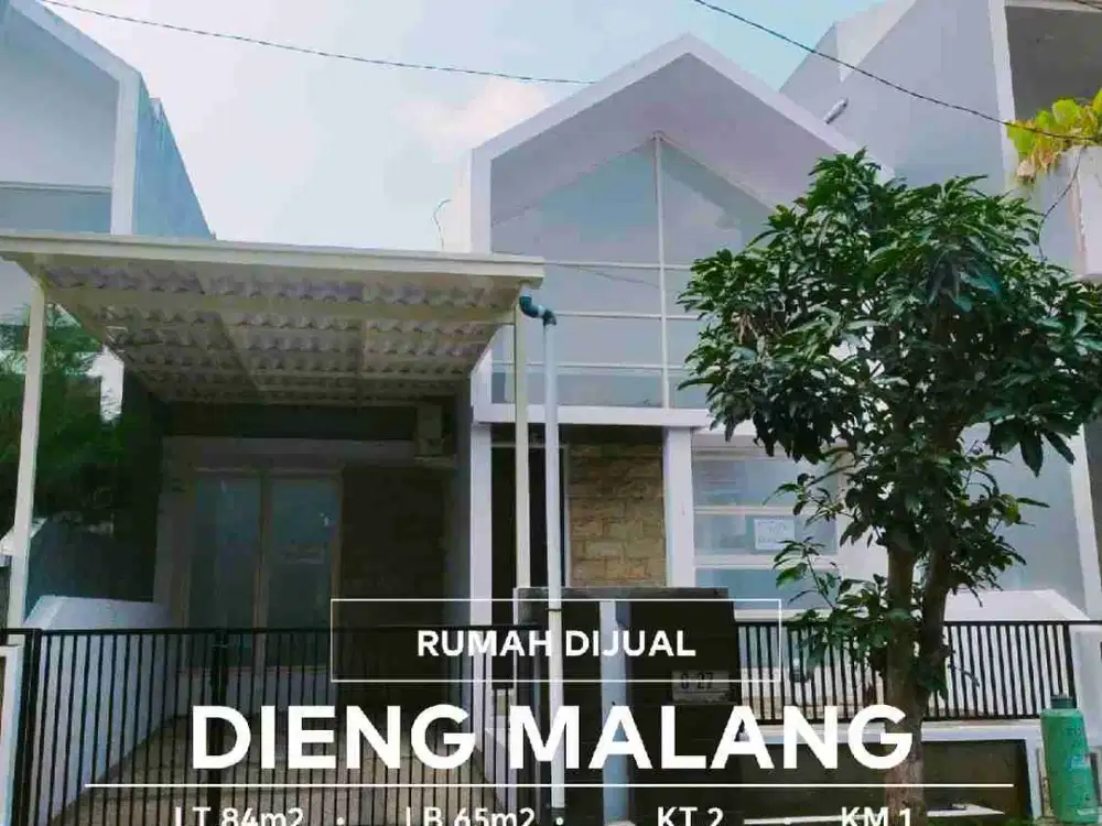 Rumah 1 Lantai Luas 84 m2 di Dieng Atas, Malang