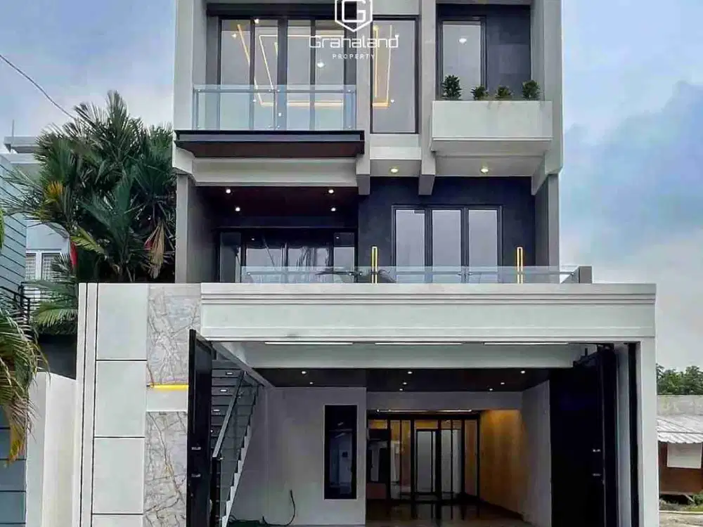 Rumah Baru Mewah Modern Minimalis Pinggir Jalan Raya Lokasi Strategis Di Jagakarsa