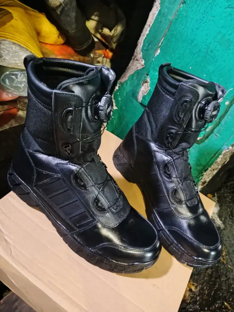 Jual sepatu Pdl jatah polri tali putar size 44 original bisa byar cod
