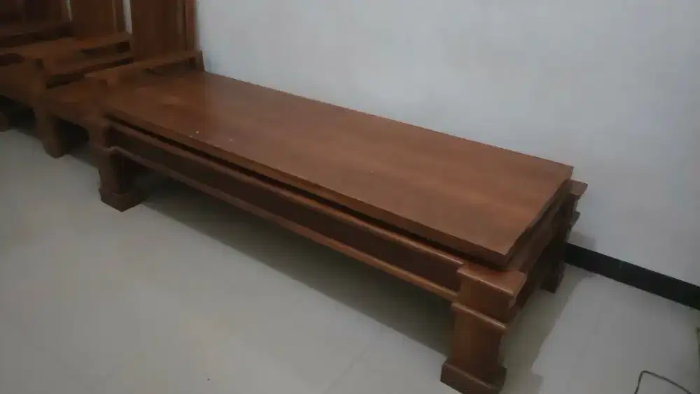 meja dan kursi asli jati