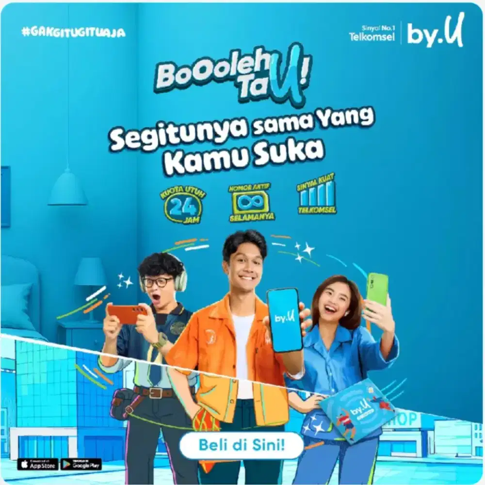 Kartu perdana by.U Kuota 3GB