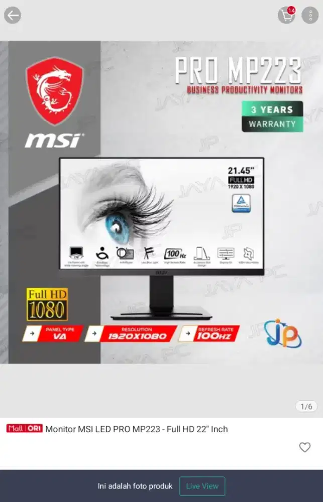 Monitor MSI MP223/monitor