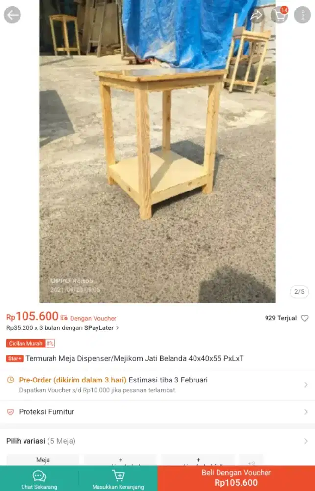 Meja dispenser/meja galon/meja kecil/meja kayu