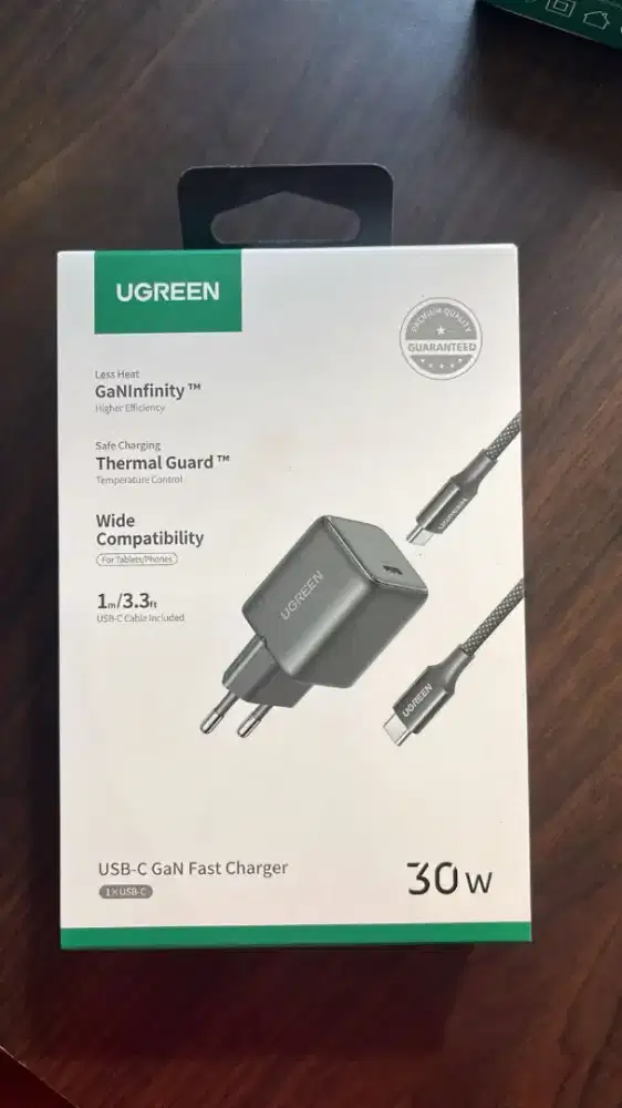 UGREEN Charger Set Type C Fast Charging 30 Watt GaN-N Black 65012