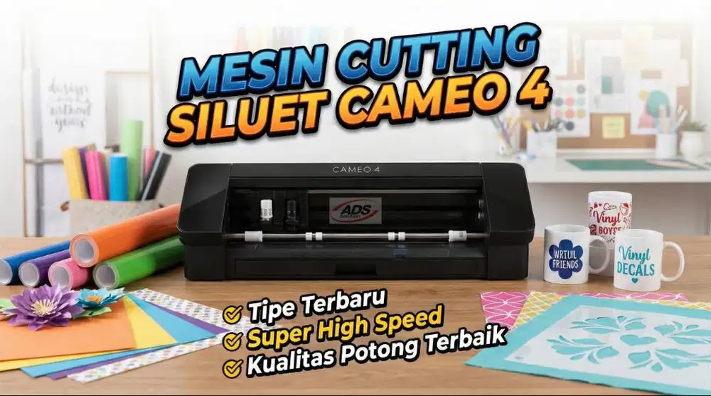 MESIN CUTTING STICKER SILHOUETTE CAMEO 4 TIPE TERBARU LEBIH EFISIEN