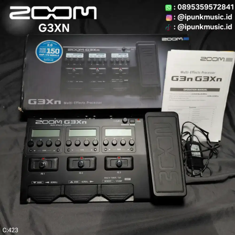 Zoom G3XN Like New Fullset Multi Efek Gitar Elektrik/listrik