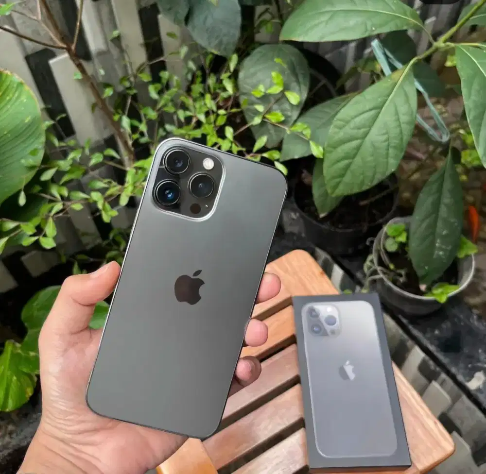 Apple Iphone 13 Pro Max Graphite 128GB Ex Internasional Lengkap Bagus