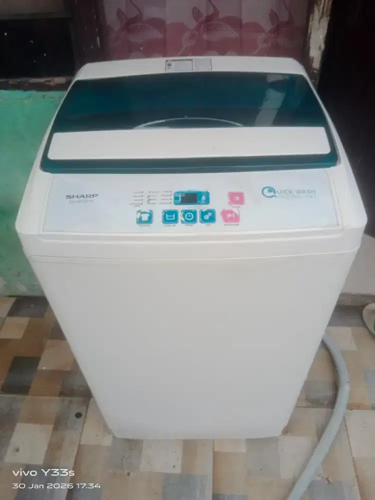 MESIN CUCI 1 TABUNG SHARP MASIH OTOMATIS 8KILO