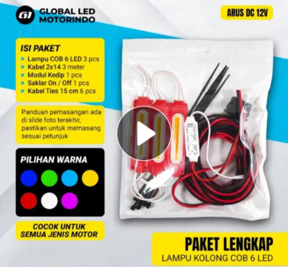 Lampu kolong motor paket lengkap