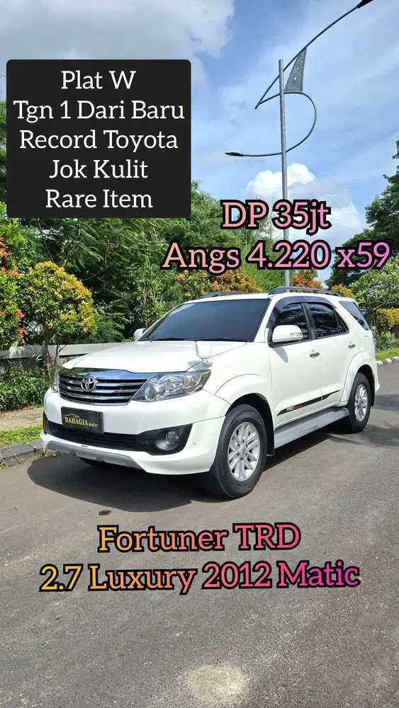 All New Fortuner TRD 2012 Luxury G Putih Matic AT 
Bensin 2012 Innova