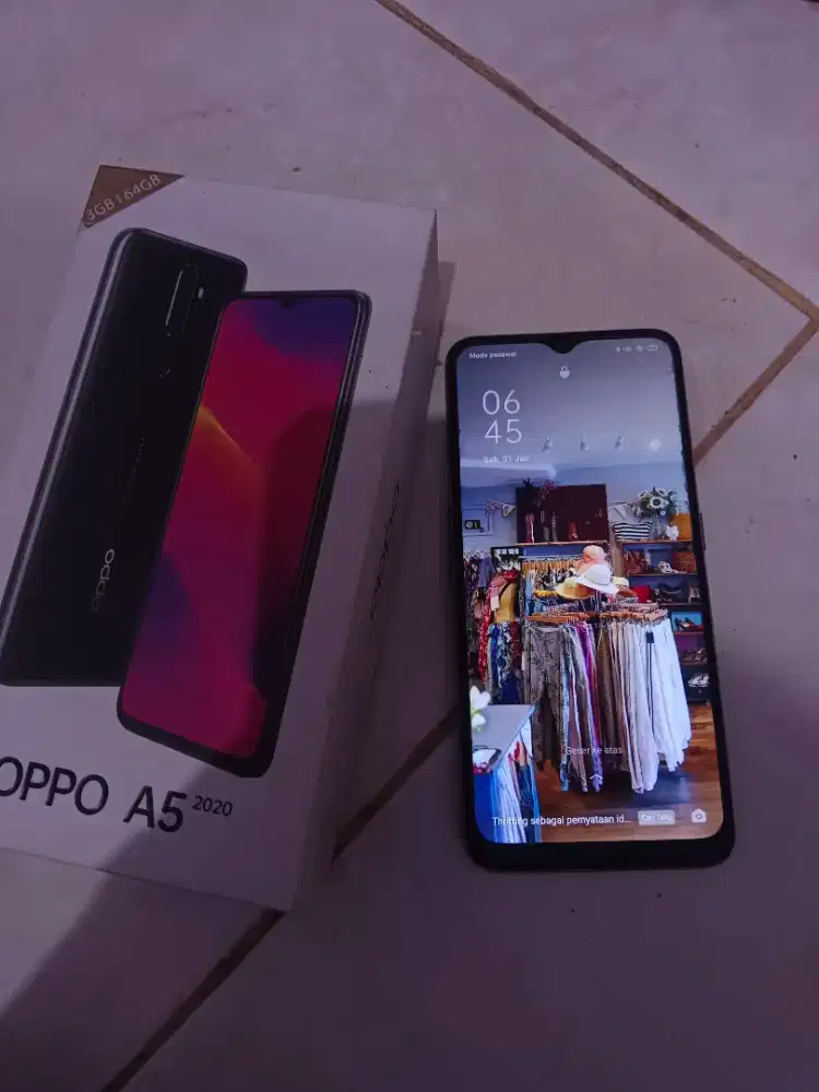 Oppo A5 2020 kelengkapan dus dan cas