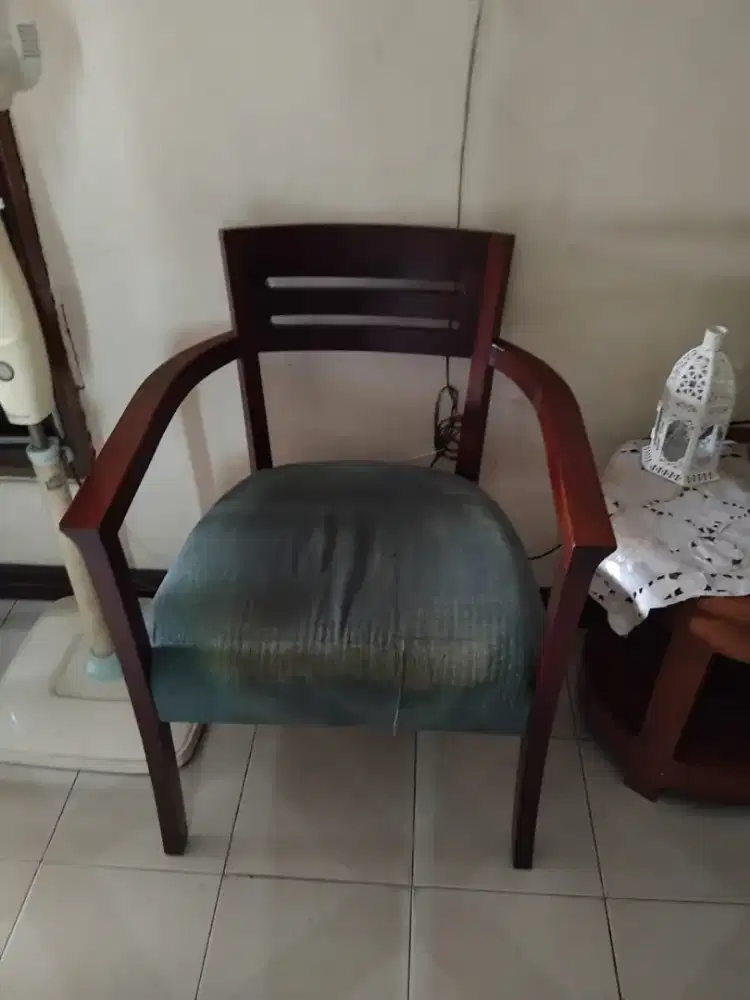 Kursi Jati dan Meja Marmer Jati