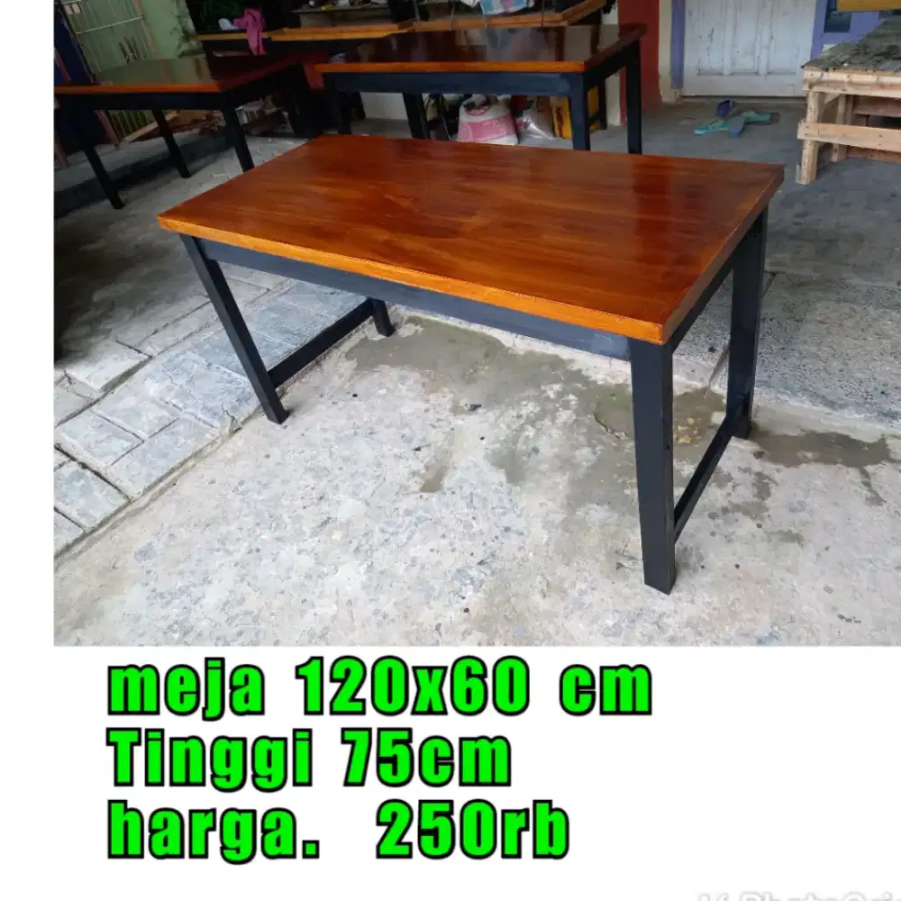Meja makan dapur besar,  meja warung resto,  meja kantor belajar kerja