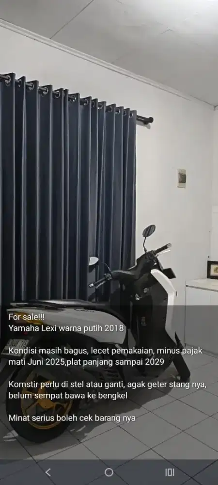 yamaha lexi 2018 kinclong