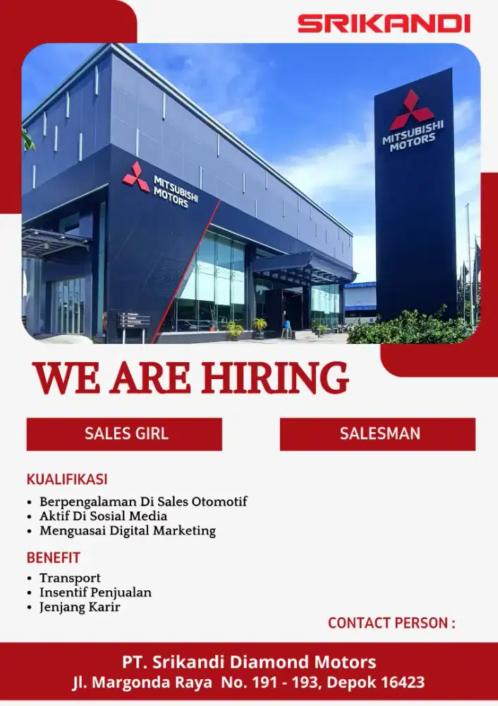 Lowongan Sales Mitsubishi