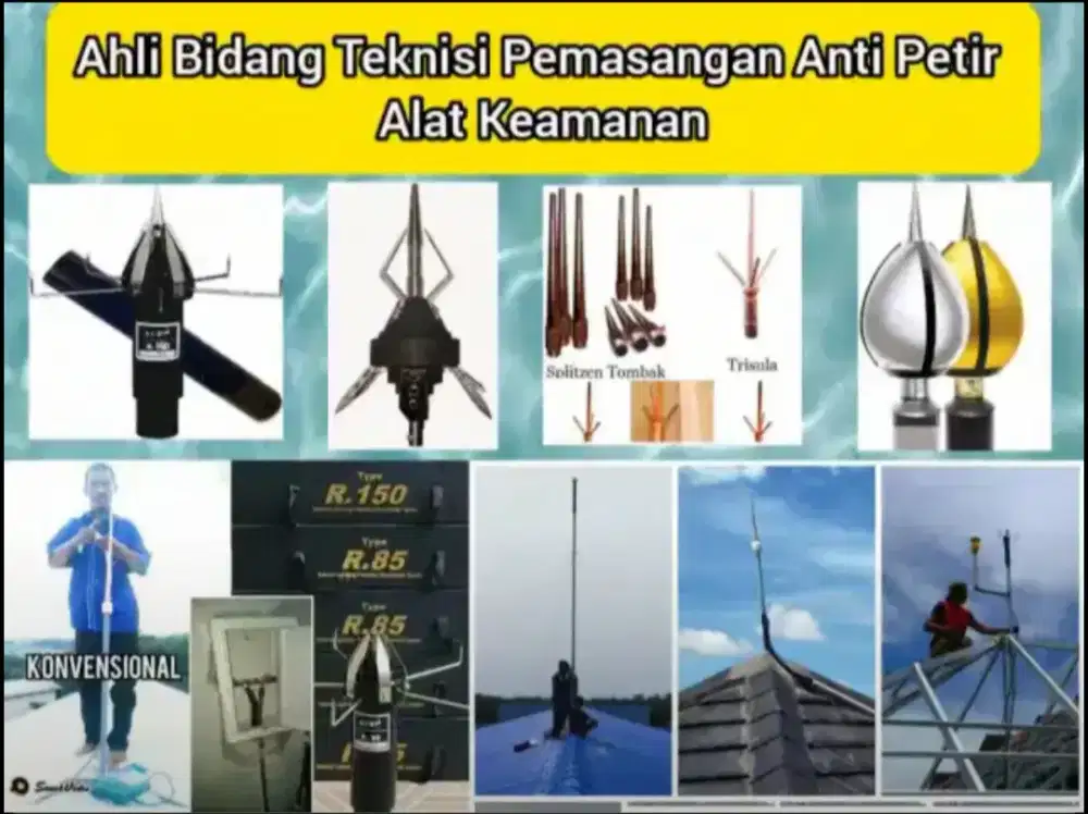Perlengkapan Pusat Pemasangan Alat Anti Penangkal Petir