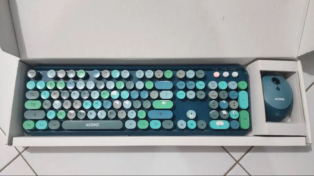 Acome Keyboard Mouse Combo Wireless Fashion Colours Tone AKM1000