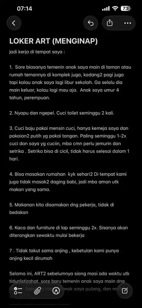 LOWONGAN KERJA ART MOMONG UNTUK BULAN APRIL 2026
