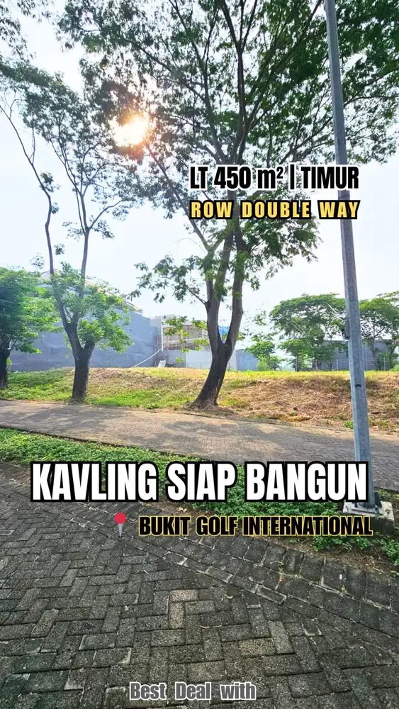 TERMURAH! DIJUAL TANAH SIAP BANGUN JEJER 2 BUKIT GOLF INTERNATIONAL!