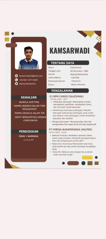 Cari kerjaan apa saja yang penting kerja